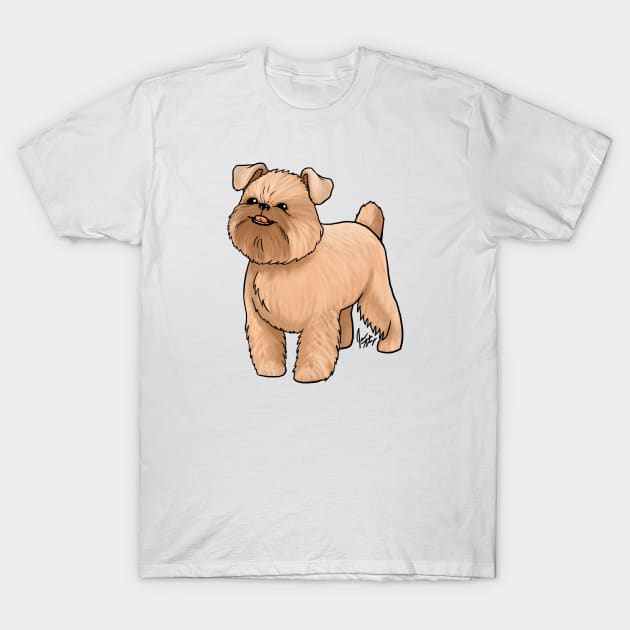 Dog - Brussell's Griffon - Natural Tan T-Shirt by Jen's Dogs Custom Gifts and Designs